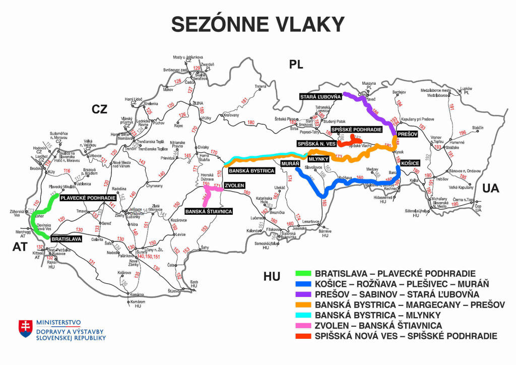 Ministerstvo dopravy spúšťa nové sezónne vlaky na podporu cestovného ruchu na Slovensku