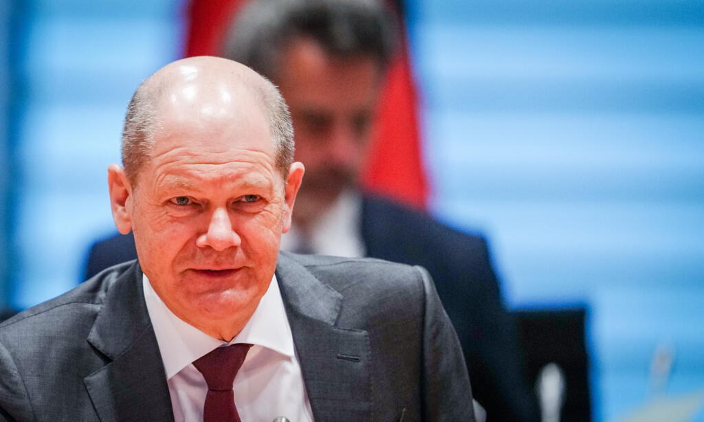 WA 1 Berlín - Nemecký kancelár Olaf Scholz (SPD) počas zasadnutia vlády v Berlíne v stredu 30. marca 2022. FOTO TASR/DPA

30.03.2022, Berlin: Bundeskanzler Olaf Scholz (SPD), nimmt an der Sitzung des Bundeskabinetts im Bundeskanzleramt teil. Foto: Kay Nietfeld/dpa-Pool/dpa +++ dpa-Bildfunk +++