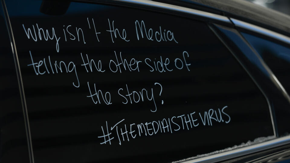 The Media Is The Virus Protest In Edmonton