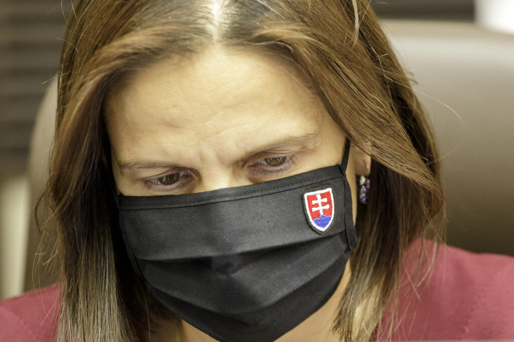 Na snímke ministerka spravodlivosti SR Mária Kolíková počas 35. schôdze vlády SR v Bratislave 14. októbra 2021. FOTO TASR - Dano Veselský