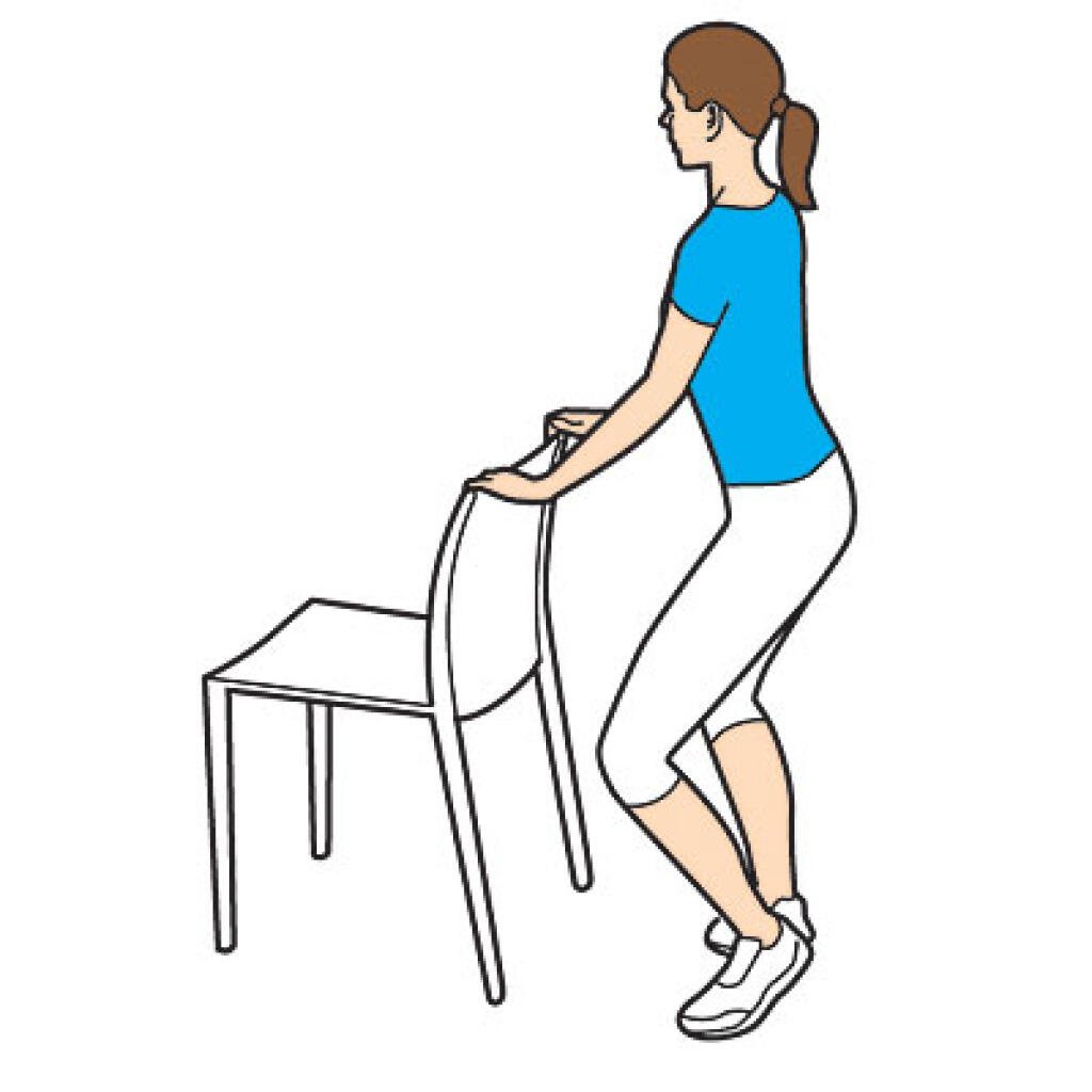 Упражнение вставание со стула