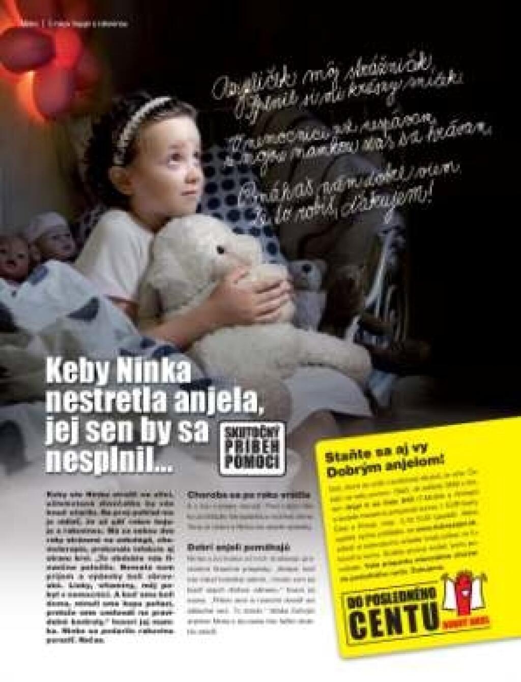 Dobrý anjel má v novej kampani Ninku, ktorá mu ďakuje