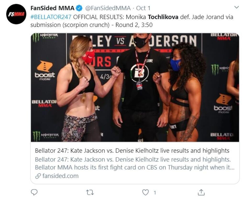 Na účet Chochlíkovej sa Bellatoru aj mnohým ďalším prestížnym médiám podaril trapas, ktorý si po skvelom výkone nezaslúžila. Tentoraz si nepomýlili jej národnosť so slovinskou, ale totálne jej skomolili priezvisko.