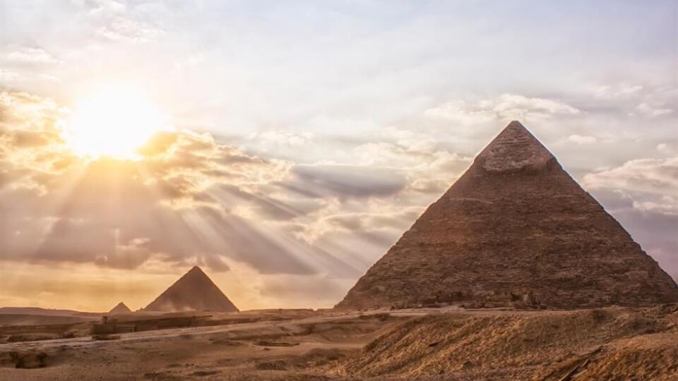 Pyramídy v Gíze, Egypt.