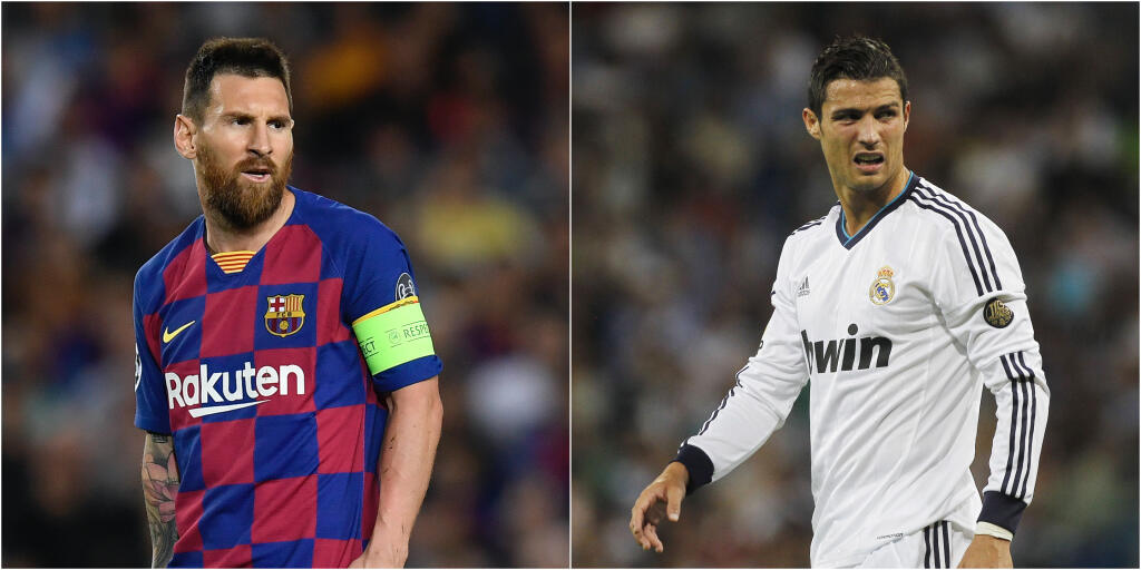 Leo Messi a Cristiano Ronaldo počas ich najväčšieho vzájomného zápasu - El Clasica.