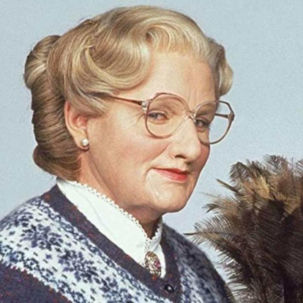 Robin Williams vo filme Otec v sukni