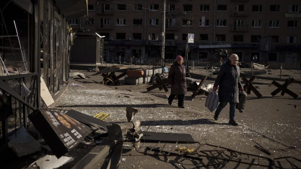Ruské bombardovanie Kyjeva