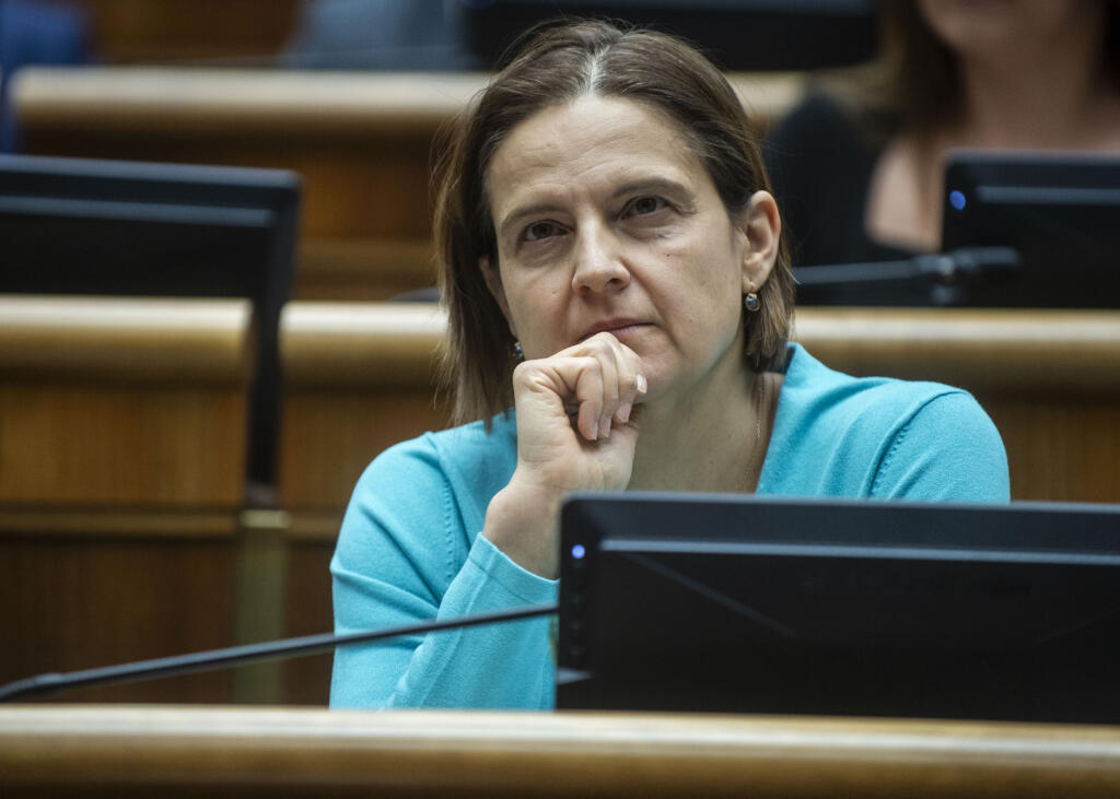 Na snímke poslankyňa Národnej rady SR Mária Kolíková (SaS) počas rokovania 6. schôdze parlamentu 8. januára 2024 v Bratislave. FOTO TASR - Jakub Kotian