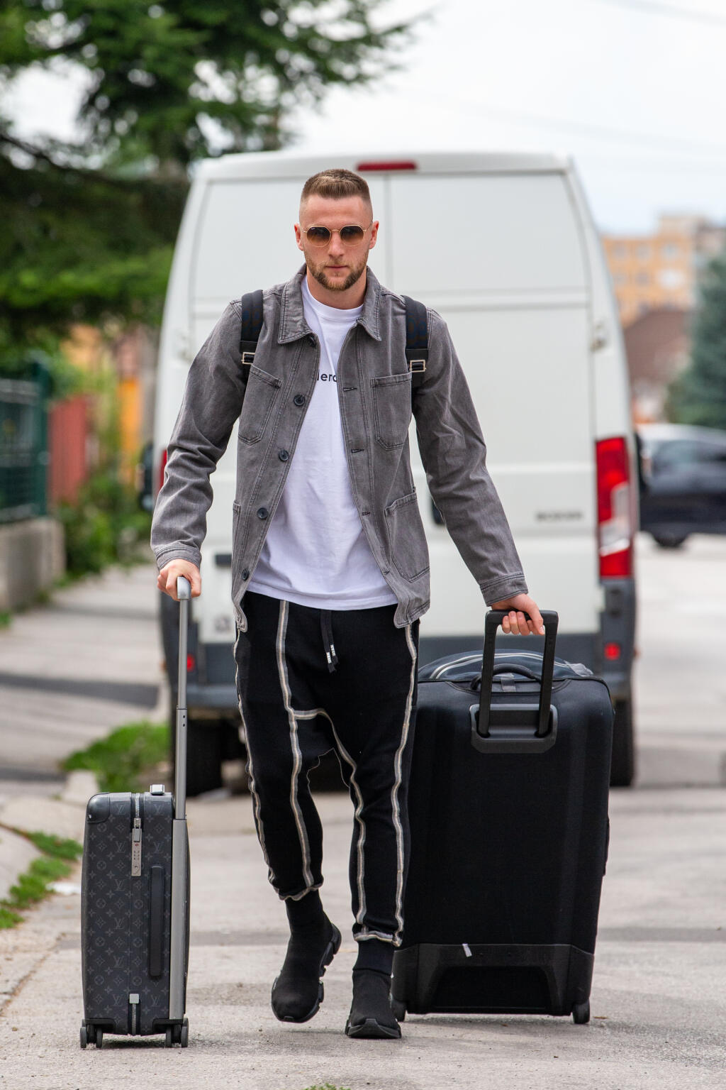 Zraz Slovenskej futbalovej reprezentácie v Senci. Na snímke je Milan Škriniar.