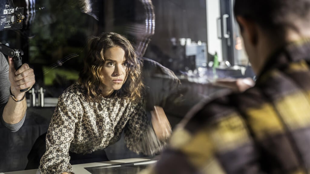 Kristína Svarinská na zábere z filmu Lóve 2.