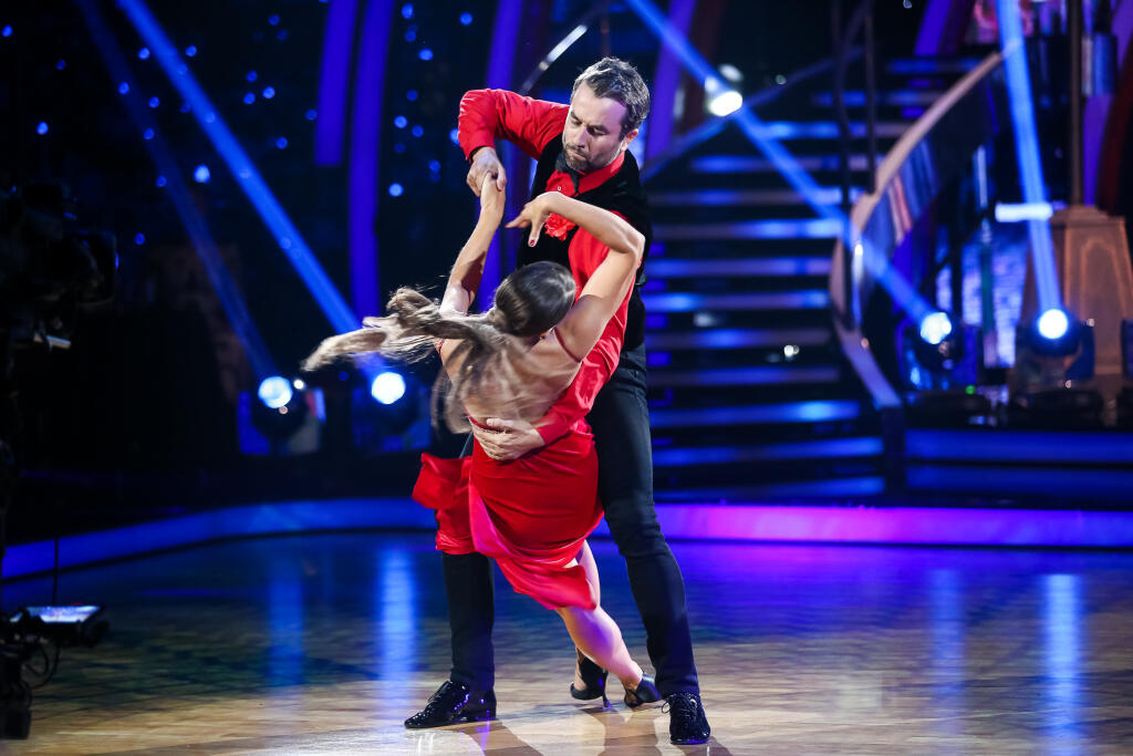 Natáčanie tanečnej šou Let´s Dance 2017 počas 7. kola súťaže Vladimír Kobielsky a Dominika Chrapeková