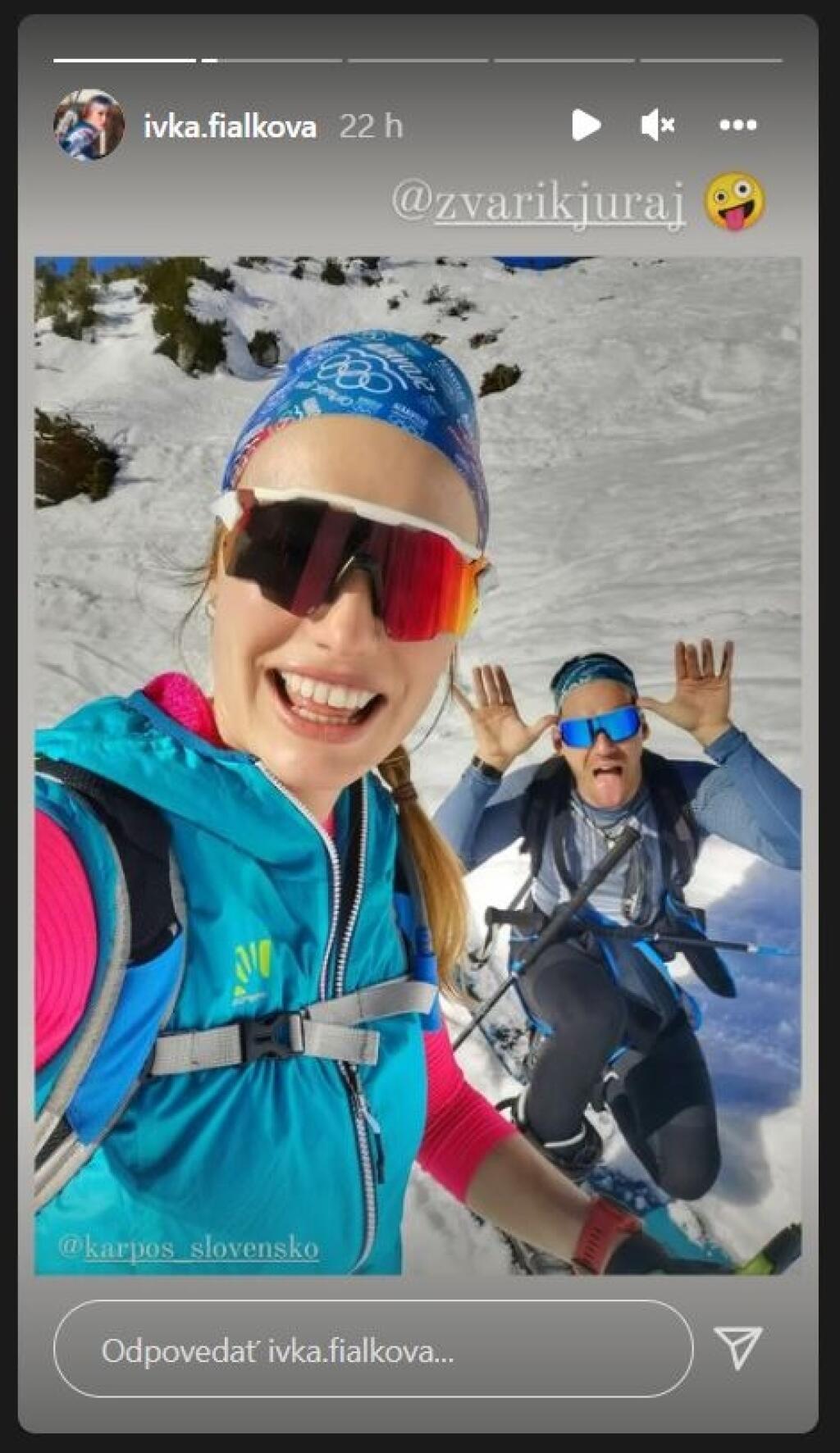 Ivona Fialková si spestrila Silvestra skialpom.