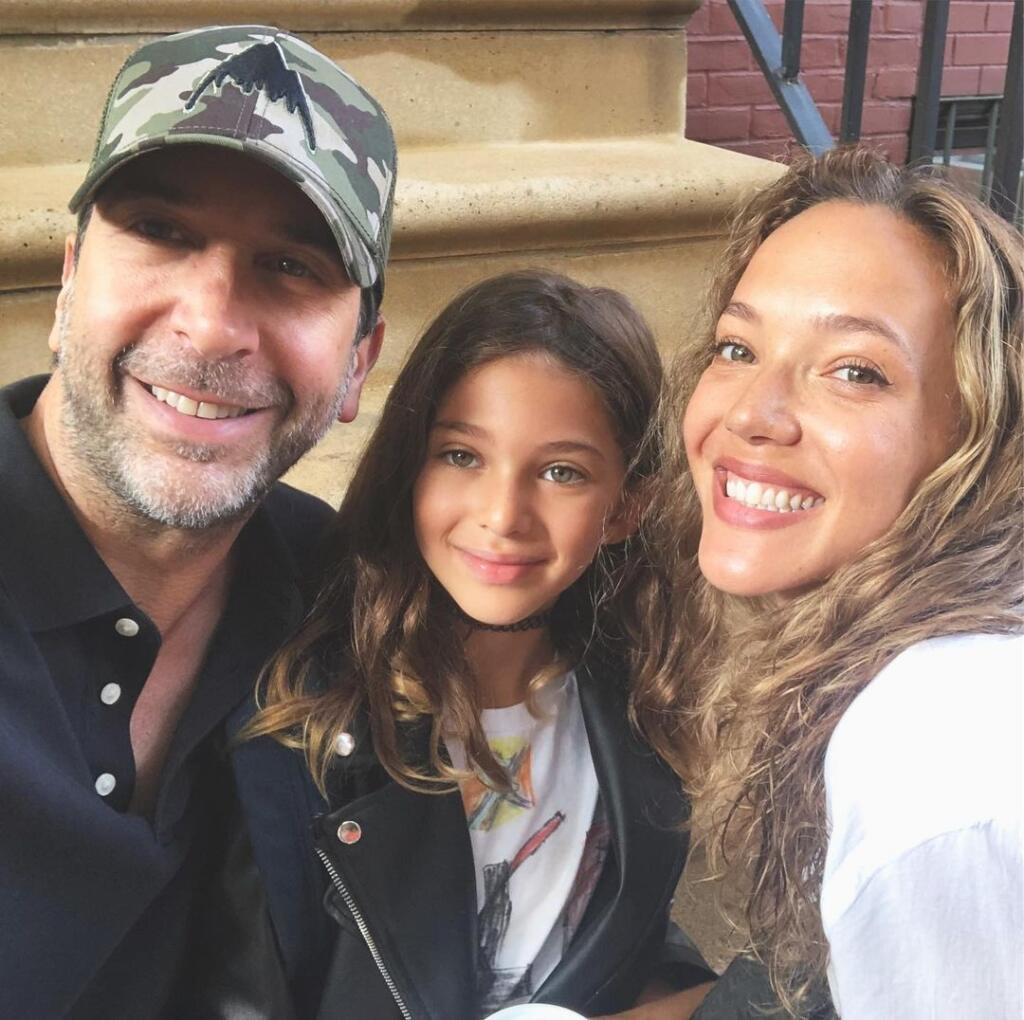 David Schwimmer s dcérou Cleo a bývalou manželkou Zoë.