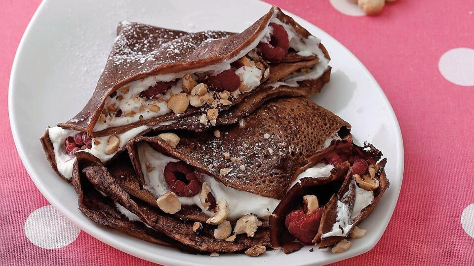Čokoládové palacinky s tvarohom