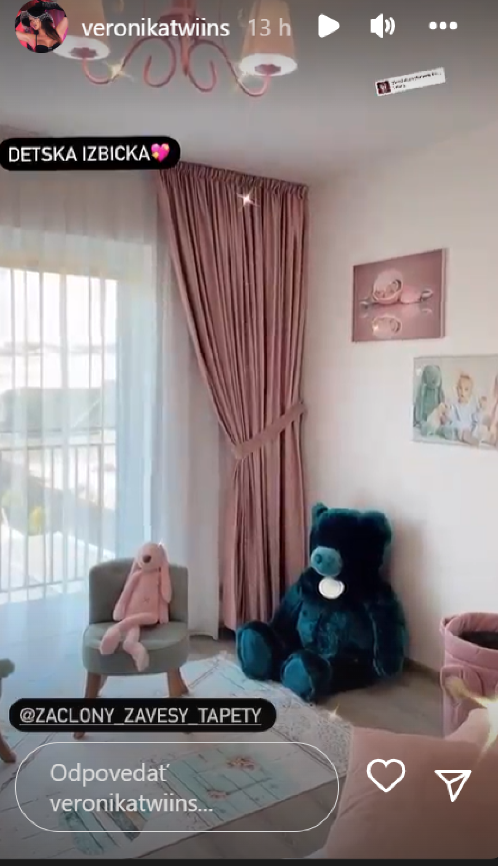 Takto to vyzerá v dome speváckeho dua TWiiNS: Detská izba.