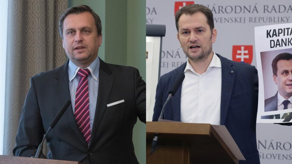 Líder SNS Andrej Danko (vľavo) a šéf OĽANO Igor Matovič (vpravo) sa v láske nikdy moc nemali. Teraz sa z nich ale oboch smeje internet.