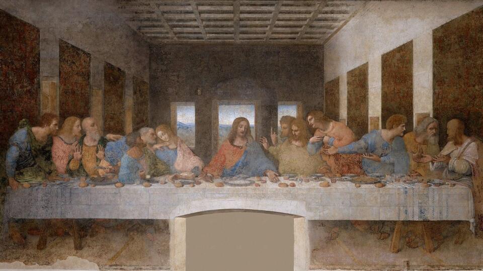 Posledná večera od Leonarda da Vinci.