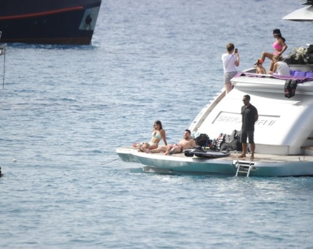 Lionel Messi and wife Antonela Roccuzzo spotted on a yacht in Ibiza
