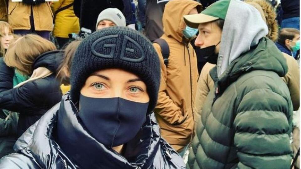 Julija Navaľná na proteste.