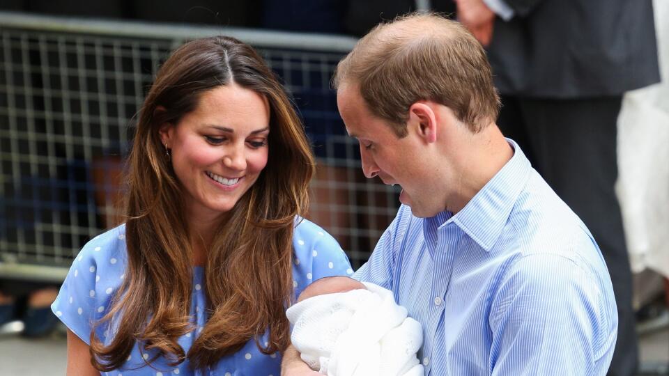 Kate, William a ich prvorodený syn George.