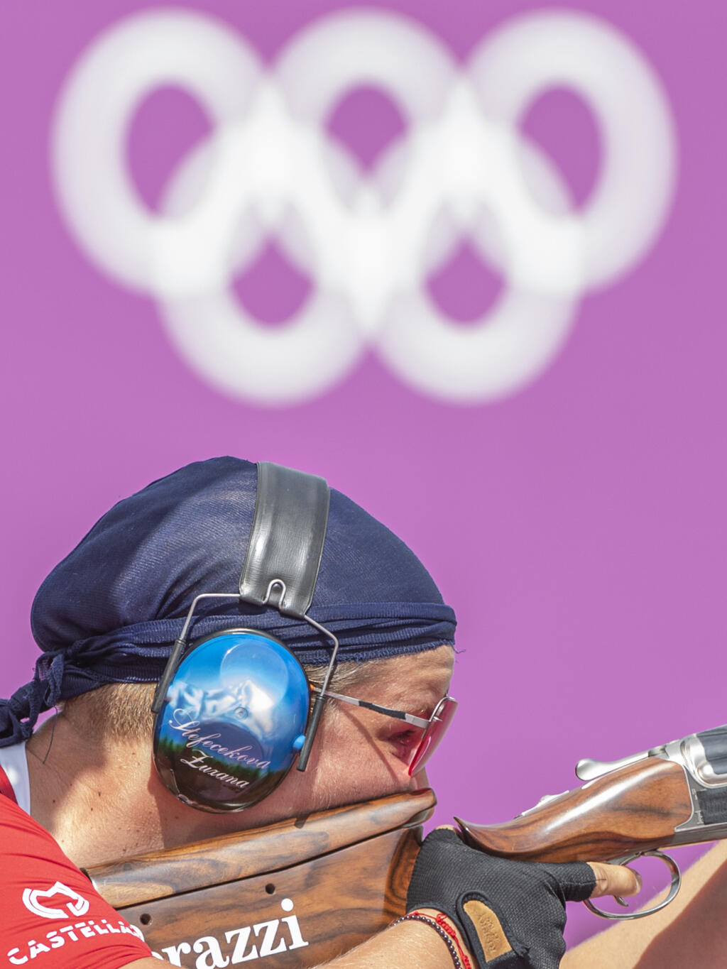 Na snímke slovenská reprezentantka v športovej streľbe Zuzana Rehák-Štefečeková počas prvého dňa kvalifikácie trapu žien na XXXII. letných olympijských hrách v Tokiu v stredu 28. júla 2021. FOTO TASR - Martin Baumann