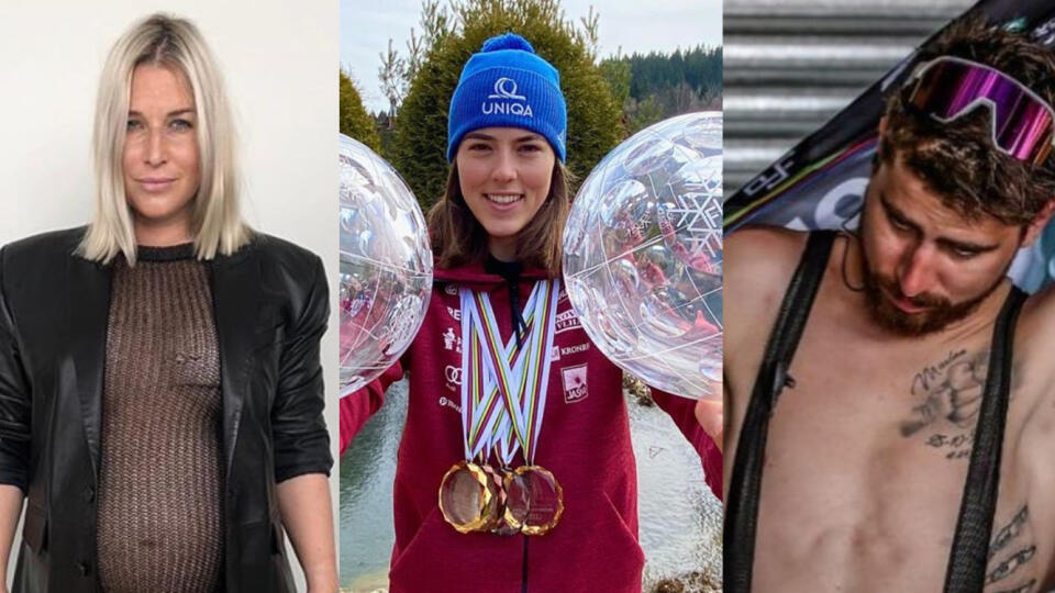 Štúdium a šport je veľmi náročné zladiť. Na fotografii zľava: Dominika Cibulková, Petra Vlhová a Peter Sagan.
