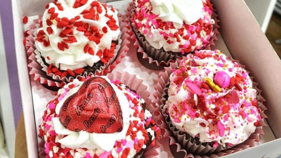 Valentínske cupcakes