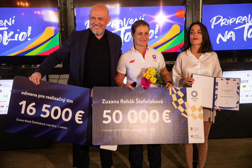 Najväčšiu sumu si za výkony na olympiáde vybojovala zlatá Zuzana Rehák Štefečeková.