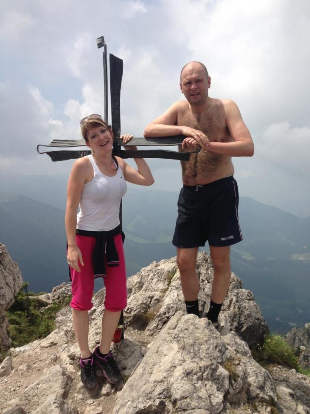 Richard Sulík a Jana Cigániková, obaja z SaS, spolu na turistickom výstupe.