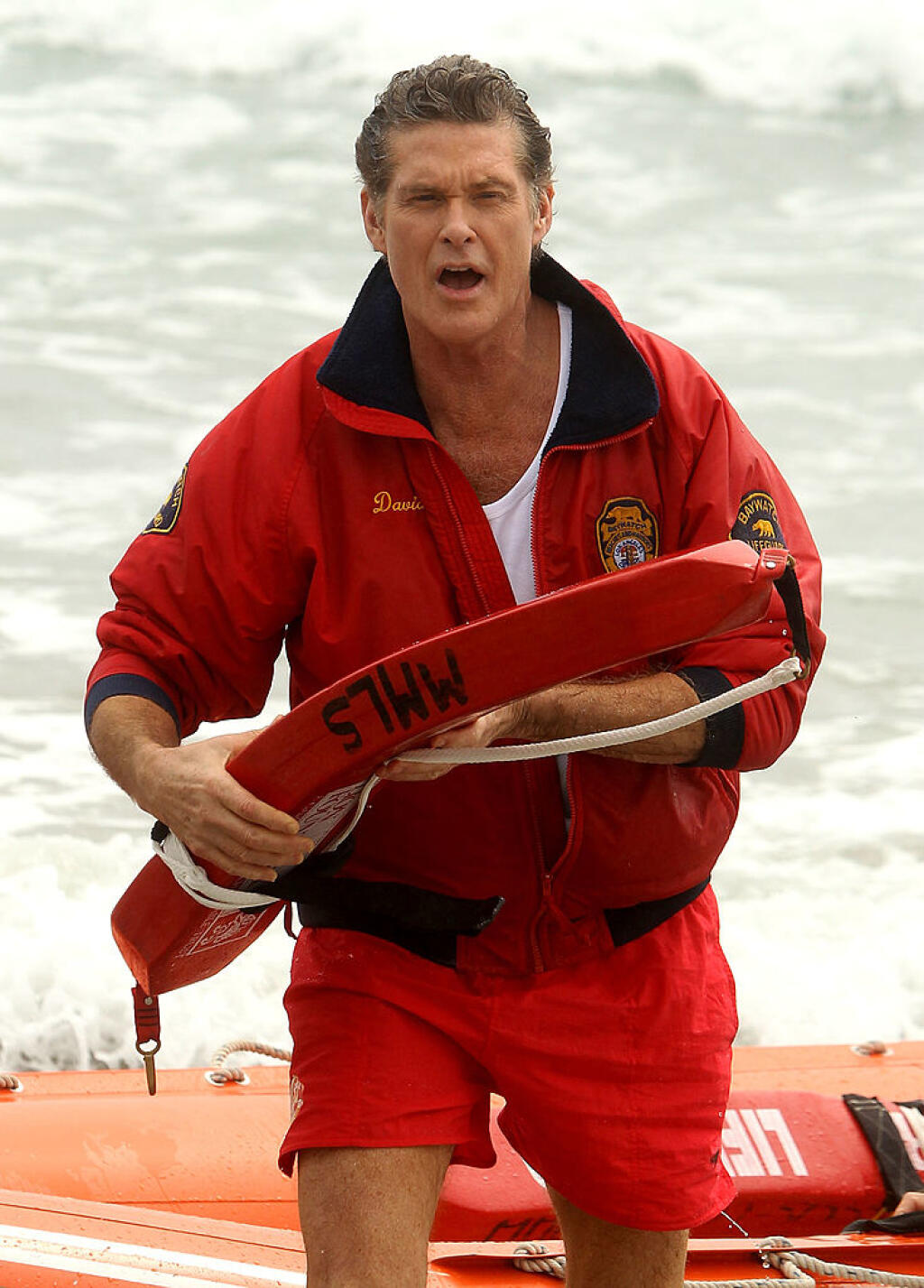 TAURANGA, NEW ZEALAND - JANUARY 06: Star of Baywatch David Hasselhoff arrives for a promotion for the new