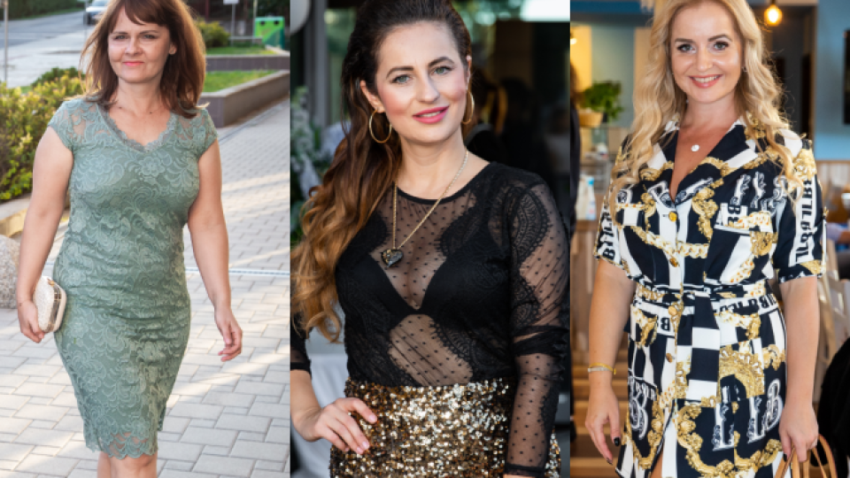 Na snímke zľava: Andrea Labudová, návrhárka Ivana Marmare a speváčka Lenka LeRa Rakárová.