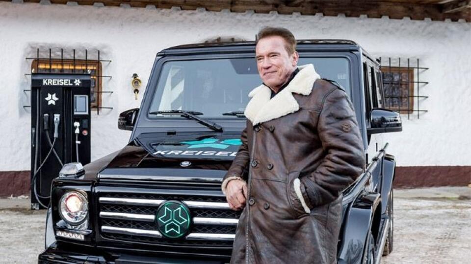 Schwarzenegger a špeciálne upravený off-road od spoločnosti Kreisel