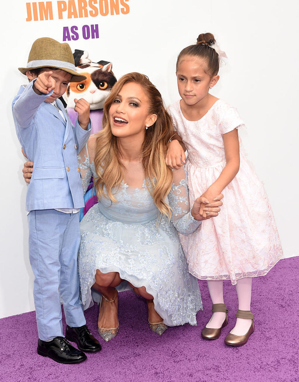 JLo na archívnej snímke so svojimi dvojičkami.