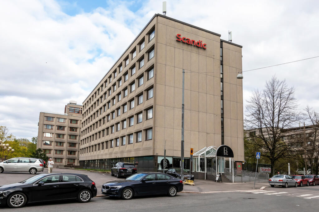 Na snímke je Scandic Park hotel v Helsinkách, kde bývajú slovenskí hokejsti počas MS 2022.