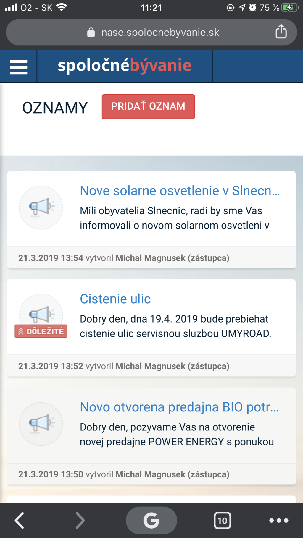 A takto vyzerá aplikácia v plnej prevádzke. Nájdete v nej všetko, čo potrebujete vybaviť v súvislosti so správou bytovky.