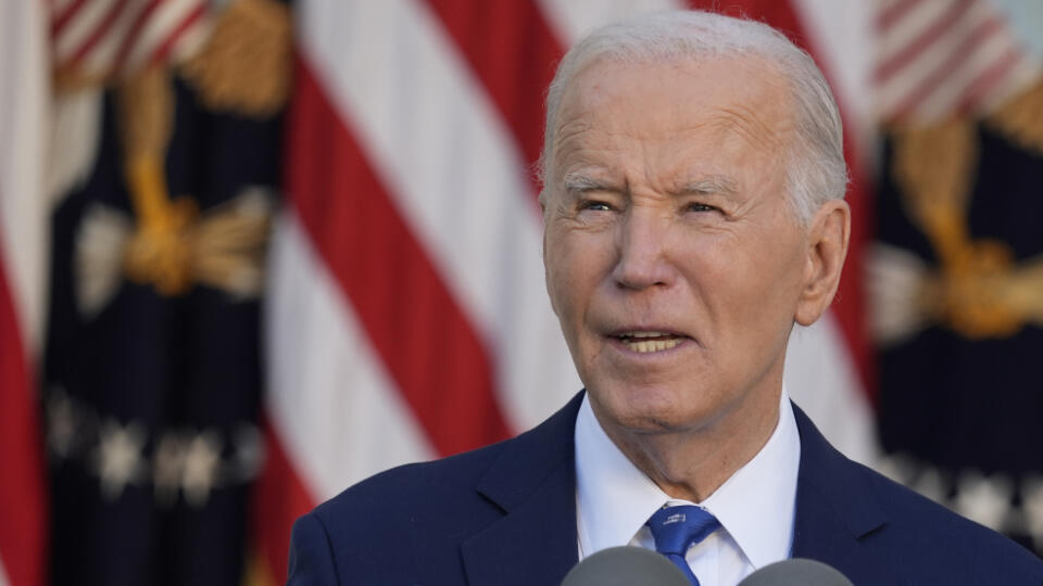 WA 19 Washington - Americký prezident Joe Biden gestikuluje počas tlačovej konferencie v Ružovej záhrade Bieleho domu vo Washingtone v utorok 26. novembra 2024. FOTO TASR/AP
President Joe Biden speaks in the Rose Garden at the White House, Tuesday, Nov. 26, 2024, in Washington. (AP Photo/Manuel Balce Ceneta)