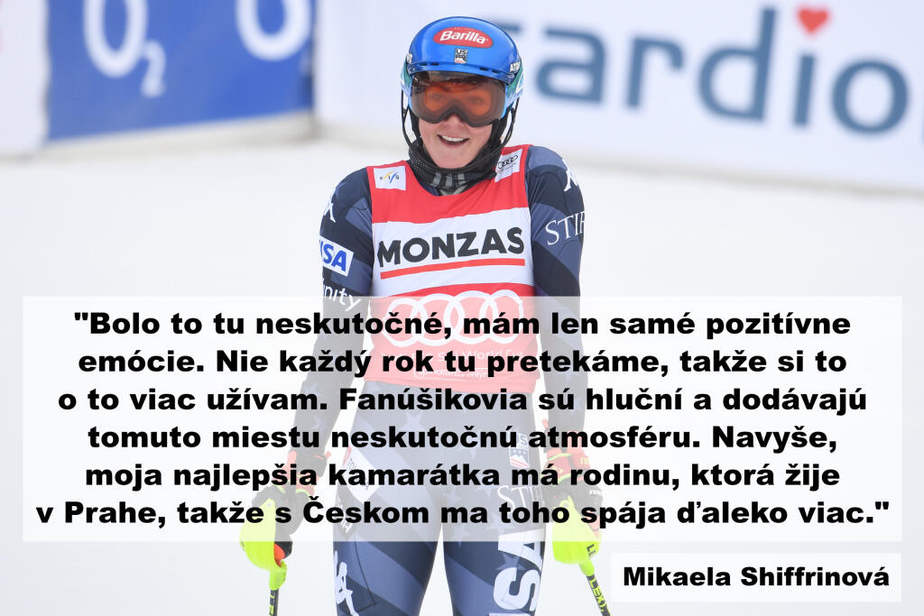 Shiffrinová ocenila atmosféru, ktorú vytvorili fanúšikovia v českom stredisku.