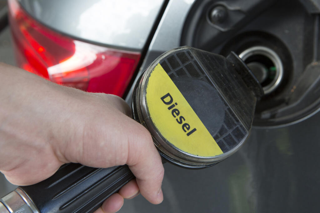 Exhaust scandal-Diesel fuel nozzle during tanking.