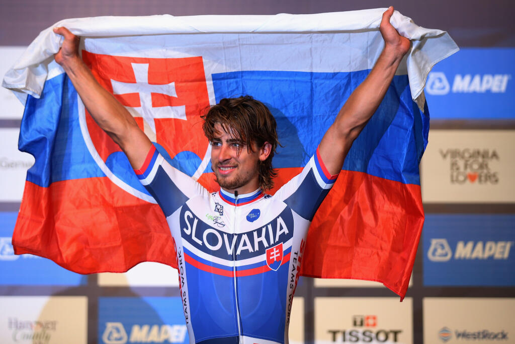 Peter Sagan po zisku titulu v roku 2015 v Richmonde.