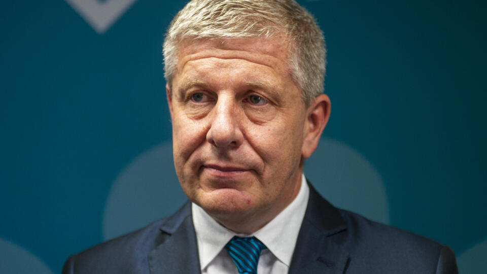 Na snímke minister zdravotníctva SR Vladimír Lengvarský (nominant OĽaNO) počas tlačovej konferencie VšZP spojenej s mobilným odberom krvi 27. júla 2022 v Bratislave. FOTO TASR - Jakub Kotian