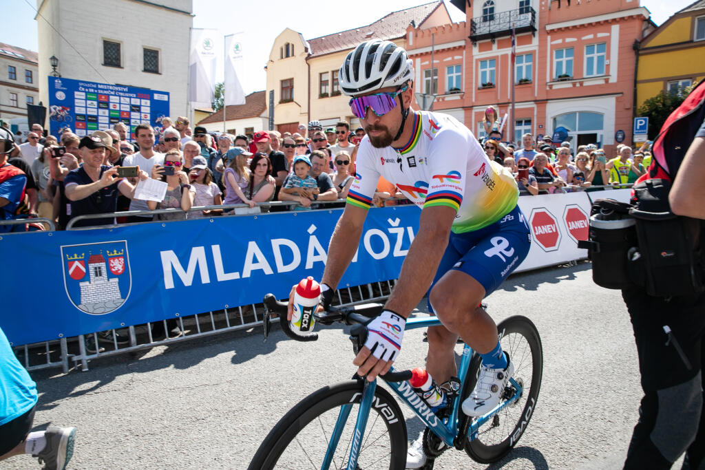 Spoločné Majstrovstvá Slovenska a Česka v cestnej cyklistike. Na snímke je Peter Sagan.