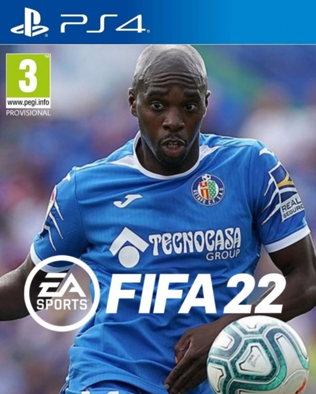 Nový obal futbalovej počítačovej hry FIFA 22 bez hviezd klubov zo Superligy.