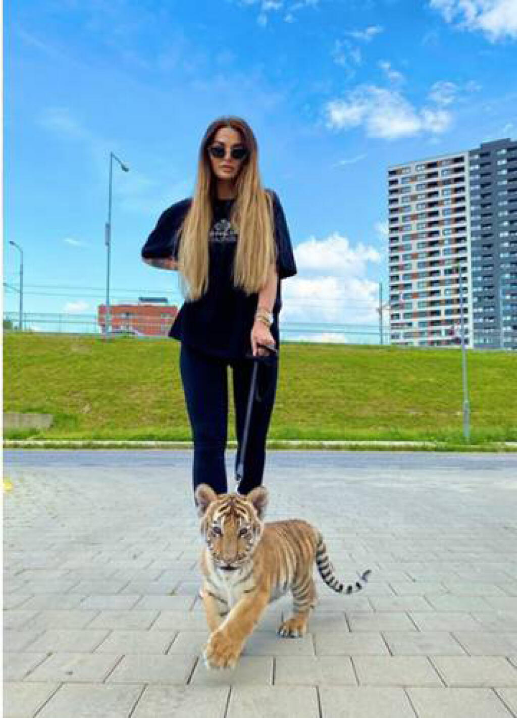 PRIŤAHUJE POZORNOSŤ Zuzana Plačková urobí všetko pre to, aby mala na Instagrame vysokú sledovanosť. Tak prečo nevyvetrať medzi panelákmi malé tigríča.