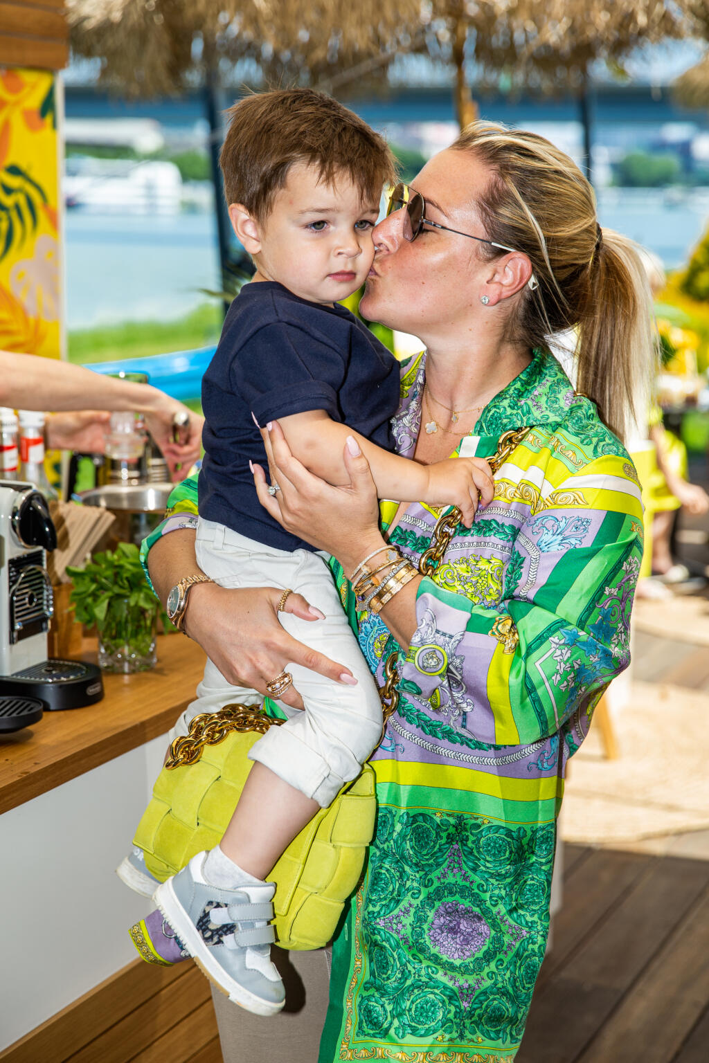 Dominika Cibulková so synom Jakubkom.