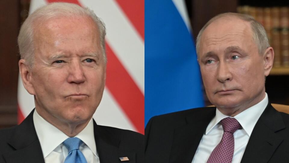 Joe Biden a Vladimir Putin.