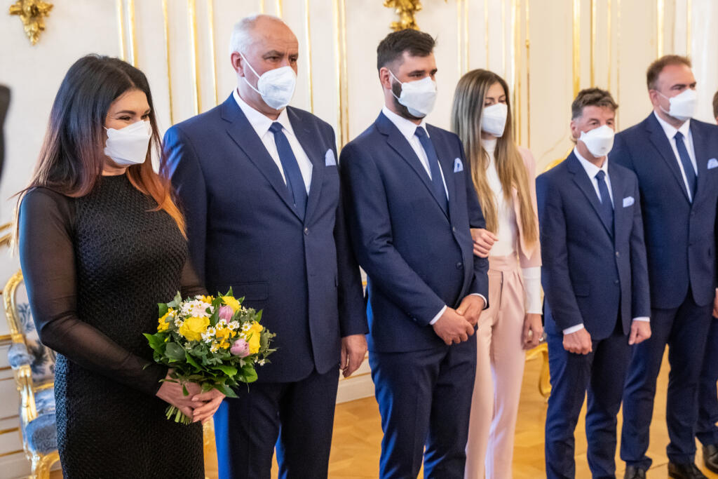 Livio Magoni nechýbal u prezidentky Zuzany Čaputovej, ktorá prijala Vlhovú aj jej tím.