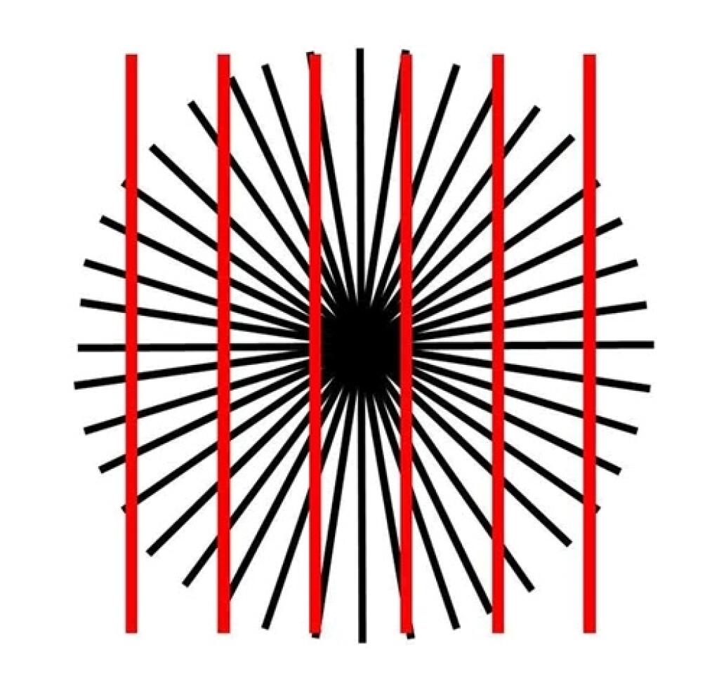 Оптическая иллюзия параллельные линии