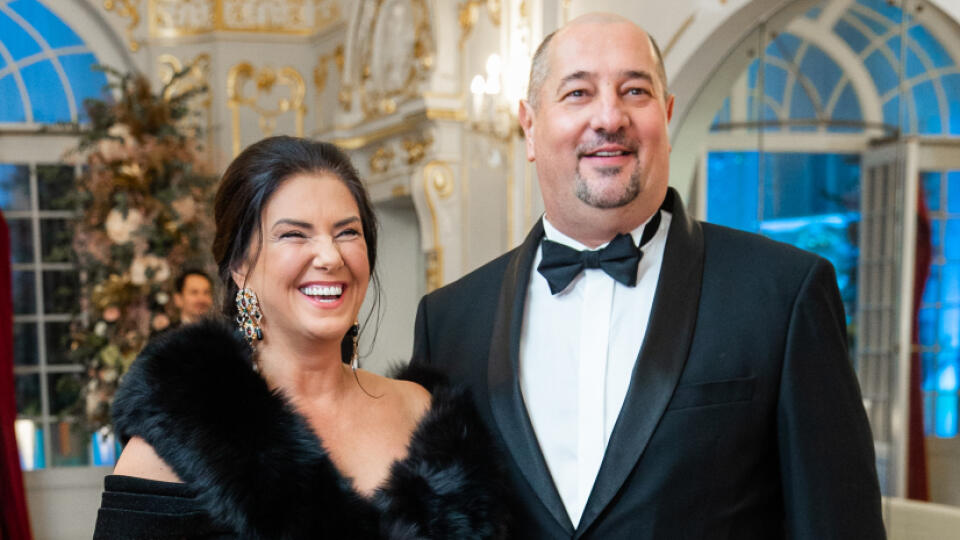 Prešporský bál v bratislavskej Redute. Na snímke Iveta Malachovská a Martin Malachovský.
