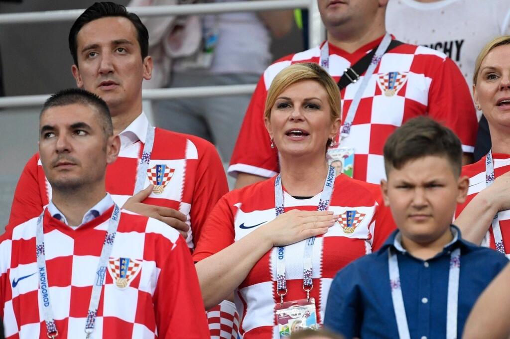Prezidentka Chorvátska Kolinda Grabar-Kitarovičová fandila svojim krajanom na MS vo futbale.