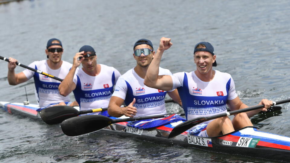 Slovenský štvorkajak v zložení Samuel Baláž, Denis Myšák, Erik Vlček a Adam Botek získal v Tokiu bronzovú medailu.